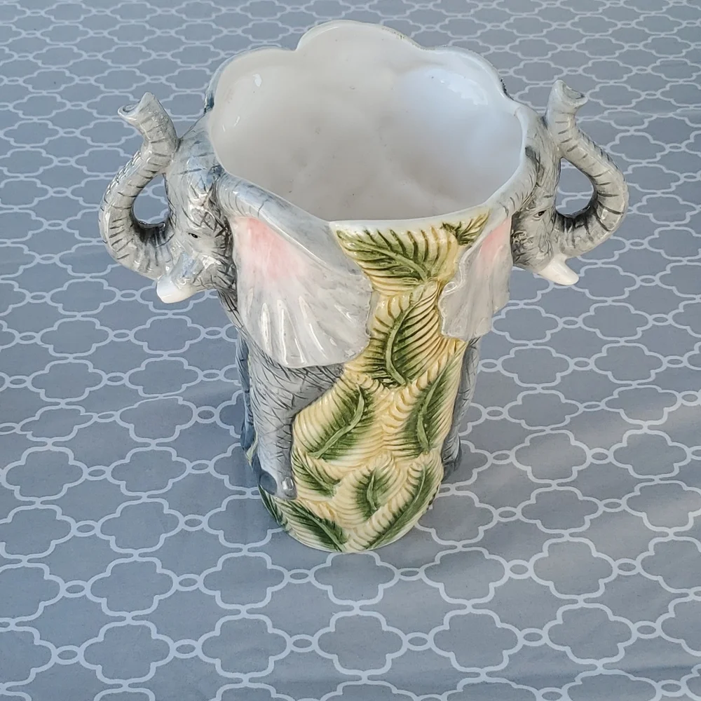 Unique Elephant Porcelain Vase